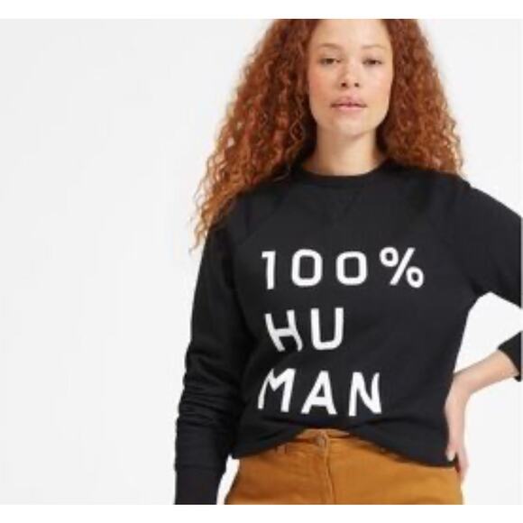 Everlane 100% Human Black Sweatshirt – Size Medium NEW - Picture 1 of 6